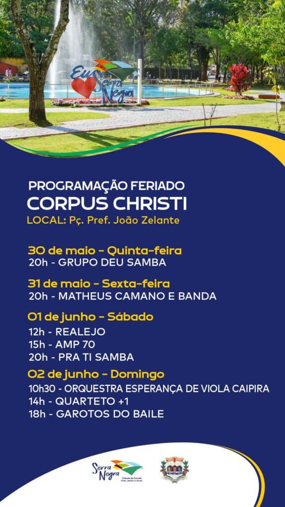 Visite Serra Negra SP feriado corpus christi programacao feriado cc